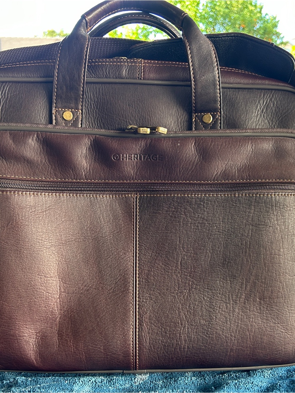 Heritage Men's Leather Briefcase - Chocolate Brown